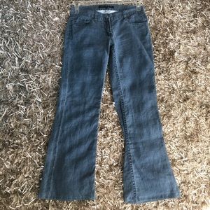 FCUK 100% Y2K flared soft linen pants. Hemmed and distressed.